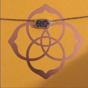 Grey Kendra Scott druzy necklace
